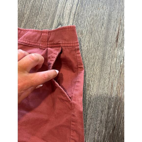Soho Jeans New York & Company Chino Shorts Mid Rise Cotton Blend Red Size 12 - Picture 2 of 7